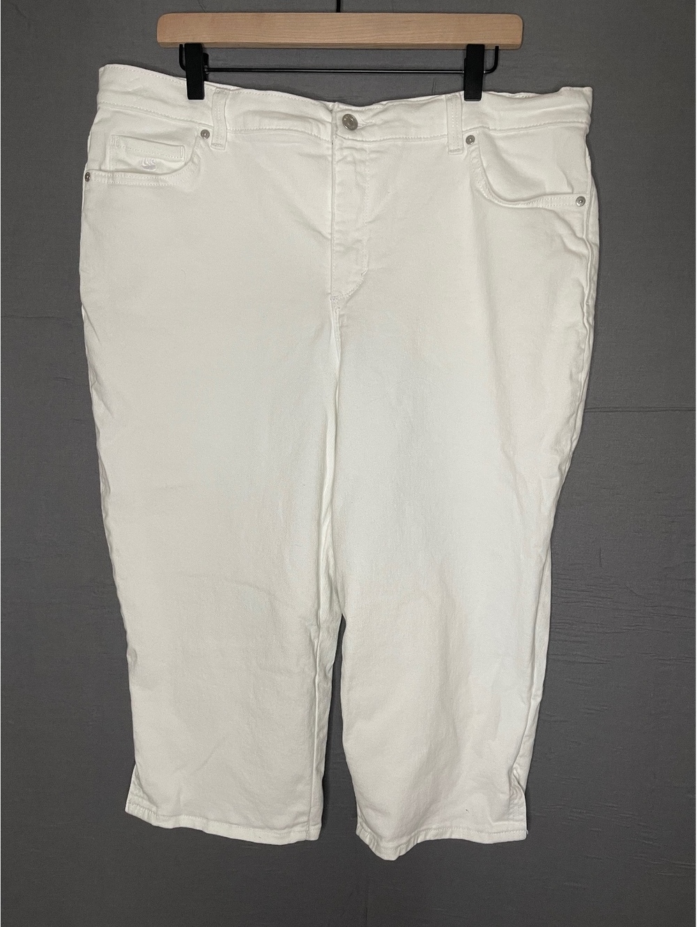 Gloria Vanderbilt White Slimming Capri Jeans Plus Size 18W Stretch Crop Pants